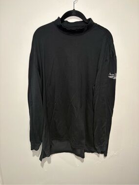 STRAIGHT DOWN Men's Black Long-Sleeve Mock Neck Shirt - XXL